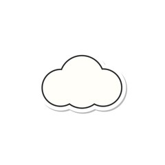 Clouds icon cartoon flat style isolated on white background. Cloud symbol design, logo, app. Design elements for the weather, cloud storage applications.