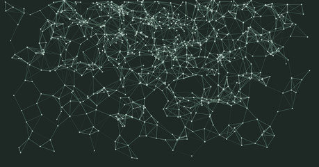 Procedural Network Mesh Art background illustration