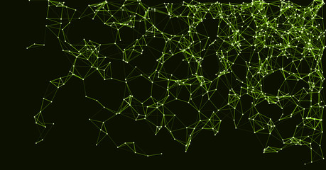 Procedural Network Mesh Art background illustration
