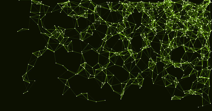 Procedural Network Mesh Art background illustration