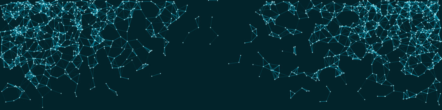Procedural Network Mesh Art background illustration