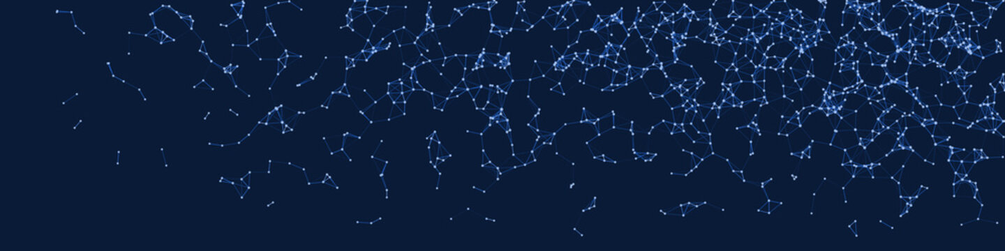 Procedural Network Mesh Art background illustration