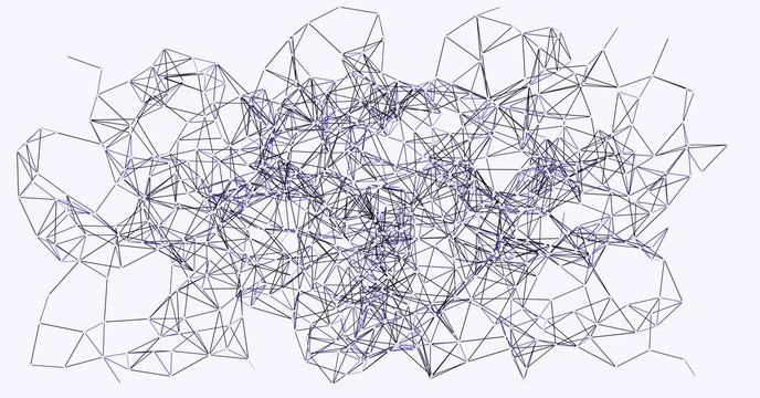 Procedural Network Mesh Art background illustration