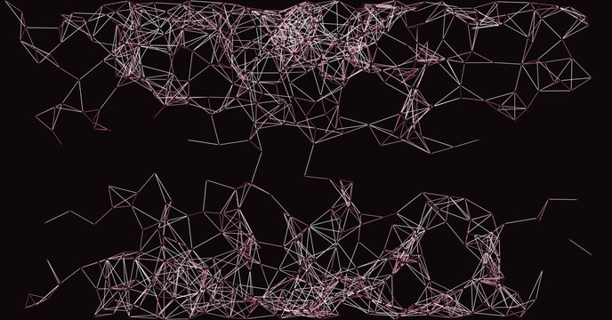 Procedural Network Mesh Art background illustration