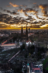 The Basilica of St Peter and St Paul is a neo-Gothic church in Vyšehrad fortress in Prague, Czech Republic. Founded in 1070-1080 by the Czech King Vratislav II, Behind the church is famous cemetery.