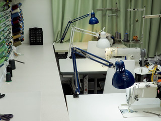 working space of the sewing shop