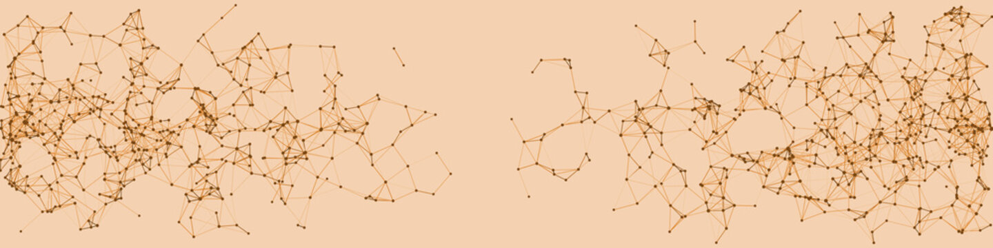 Procedural Network Mesh Art background illustration