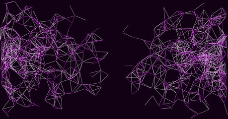 Procedural Network Mesh Art background illustration
