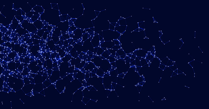 Procedural Network Mesh Art background illustration
