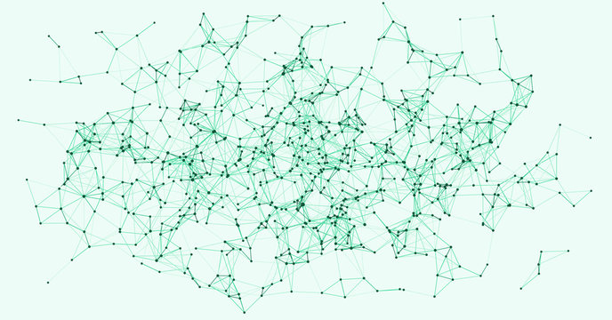 Procedural Network Mesh Art background illustration