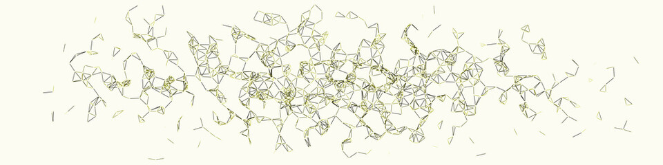 Fototapeta premium Procedural Network Mesh Art background illustration
