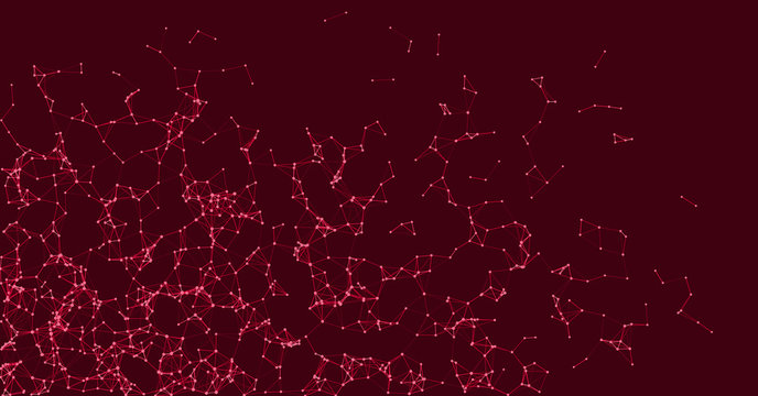 Procedural Network Mesh Art background illustration