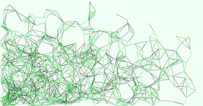 Procedural Network Mesh Art background illustration
