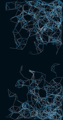 Procedural Network Mesh Art background illustration