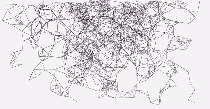 Procedural Network Mesh Art background illustration