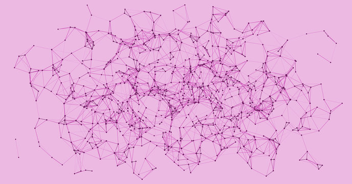 Procedural Network Mesh Art background illustration