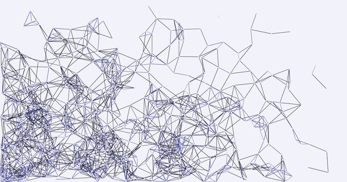 Procedural Network Mesh Art background illustration