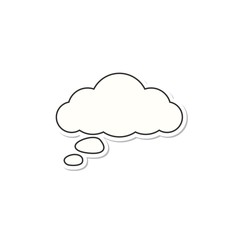 Clouds icon cartoon flat style isolated on white background. Cloud symbol design, logo, app. Design elements for the weather, cloud storage applications.