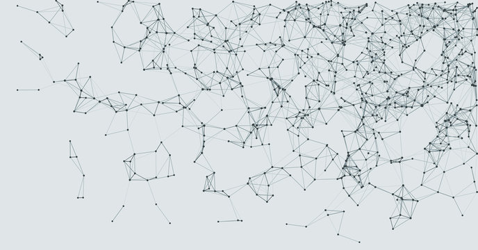 Procedural Network Mesh Art background illustration