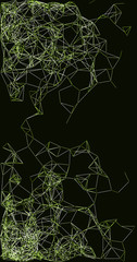 Procedural Network Mesh Art background illustration