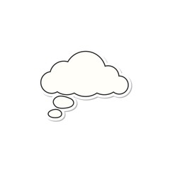 Clouds icon cartoon flat style isolated on white background. Cloud symbol design, logo, app. Design elements for the weather, cloud storage applications.