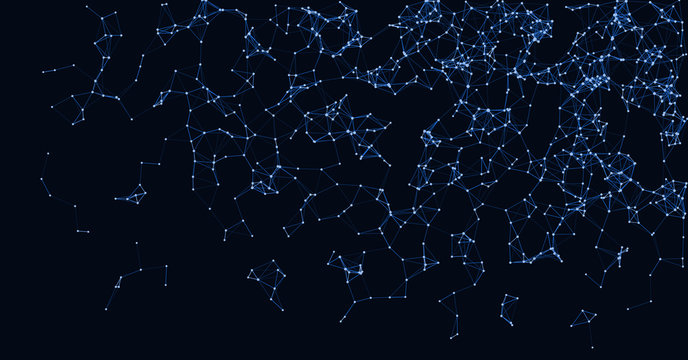 Procedural Network Mesh Art background illustration