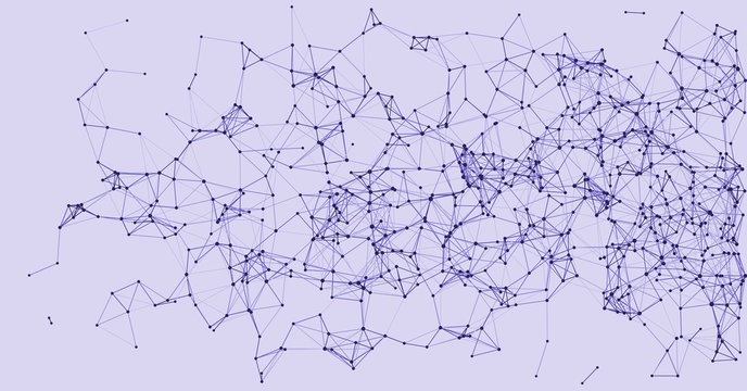 Procedural Network Mesh Art background illustration