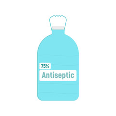 Antiseptic vector icon. Vector icon isolated on white background antiseptic . 75% ethanol disinfectant solution.