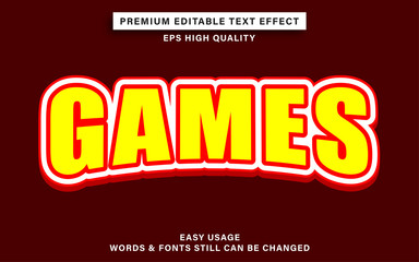 Fototapeta na wymiar Games text effect