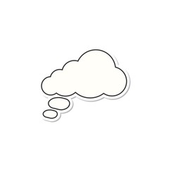 Clouds icon cartoon flat style isolated on white background. Cloud symbol design, logo, app. Design elements for the weather, cloud storage applications.