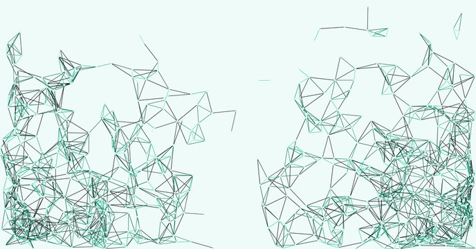 Procedural Network Mesh Art background illustration