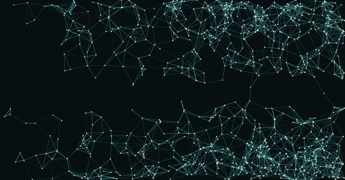 Procedural Network Mesh Art background illustration