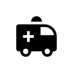 Ambulance to Hospital Icon, Logo, Vector