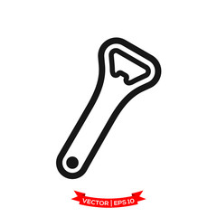 bottle opener icon in trendy flat design