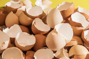 broken eggs shells concept background