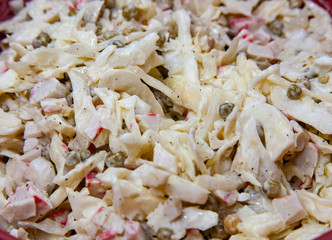 Crab salad. Holiday dish. Snack and Food