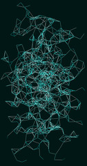 Procedural Network Mesh Art background illustration