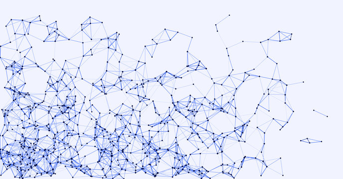 Procedural Network Mesh Art background illustration