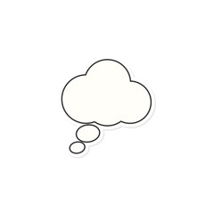 Clouds icon cartoon flat style isolated on white background. Cloud symbol design, logo, app. Design elements for the weather, cloud storage applications.