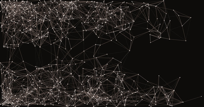 Procedural Network Mesh Art background illustration