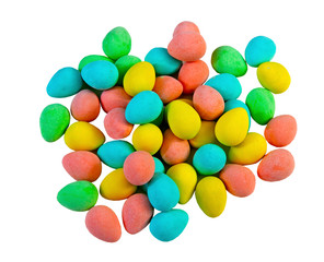 Sugar coated colorful Easter candies