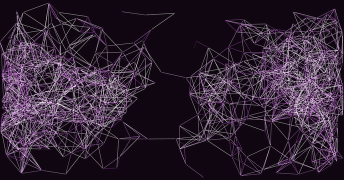 Procedural Network Mesh Art background illustration