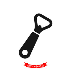 bottle opener icon in trendy flat design