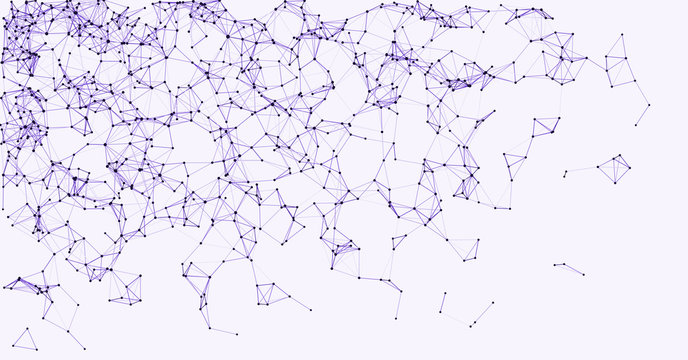 Procedural Network Mesh Art background illustration