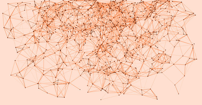 Procedural Network Mesh Art background illustration