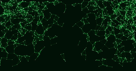 Procedural Network Mesh Art background illustration