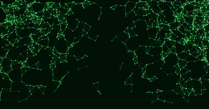 Procedural Network Mesh Art background illustration