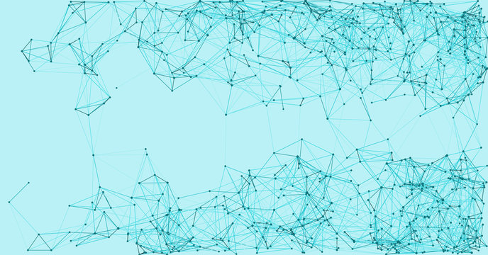 Procedural Network Mesh Art background illustration