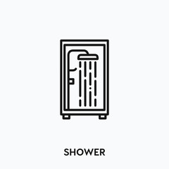 shower icon vector. shower sign symbol