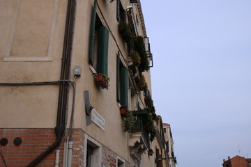 Fototapeta na wymiar old street in venice italy